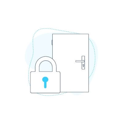 Door and lock icon