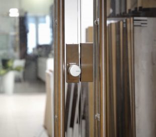 Smart lock in flooring showroom