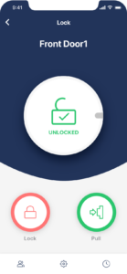 The main screen of the tedee application