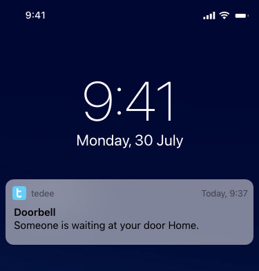 Notification Tedee