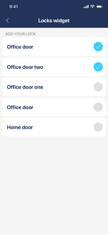 How to enable widgets in the tedee app - step 3