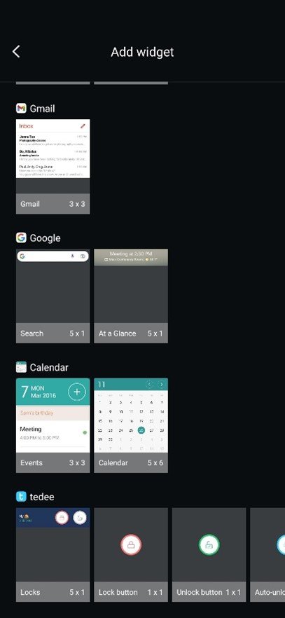 Sådan aktiveres Android widgets - trin 3