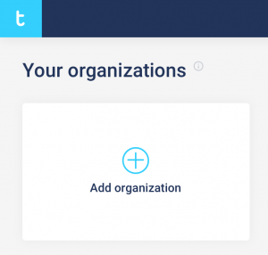 tedee portal - add organization