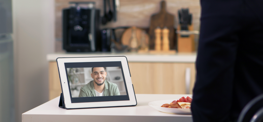 Video chat using a tablet