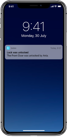 smart lock opening notification