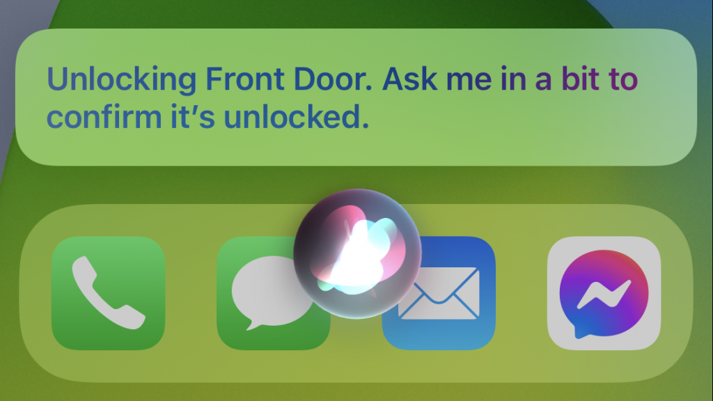 unlocking front door notification