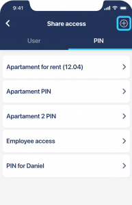share access - pin tab