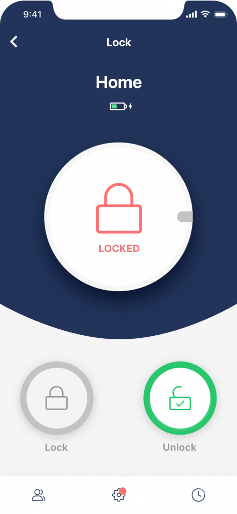 tedee app - locks screen