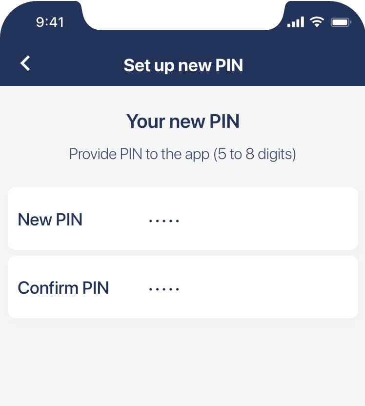 set up new pin