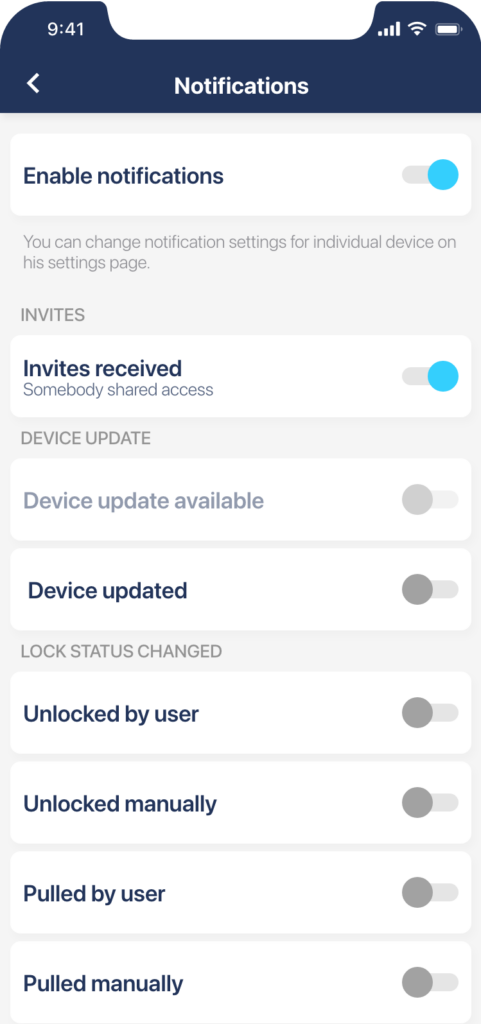 notifications tab