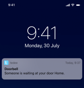 keypad doorbell notification