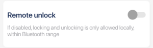 remote unlock