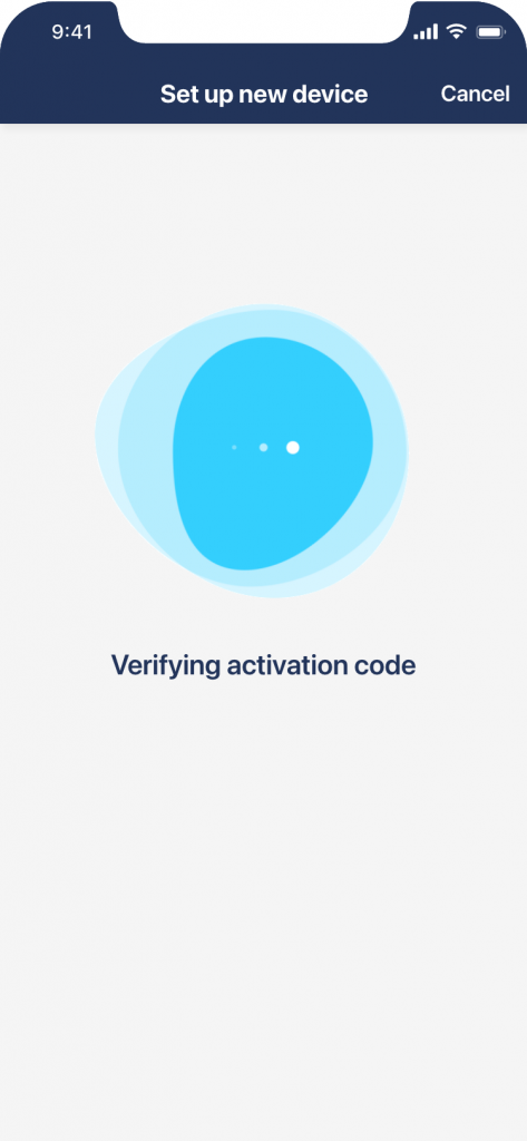 tedee app - activation code verification