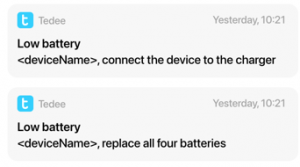battery notifications