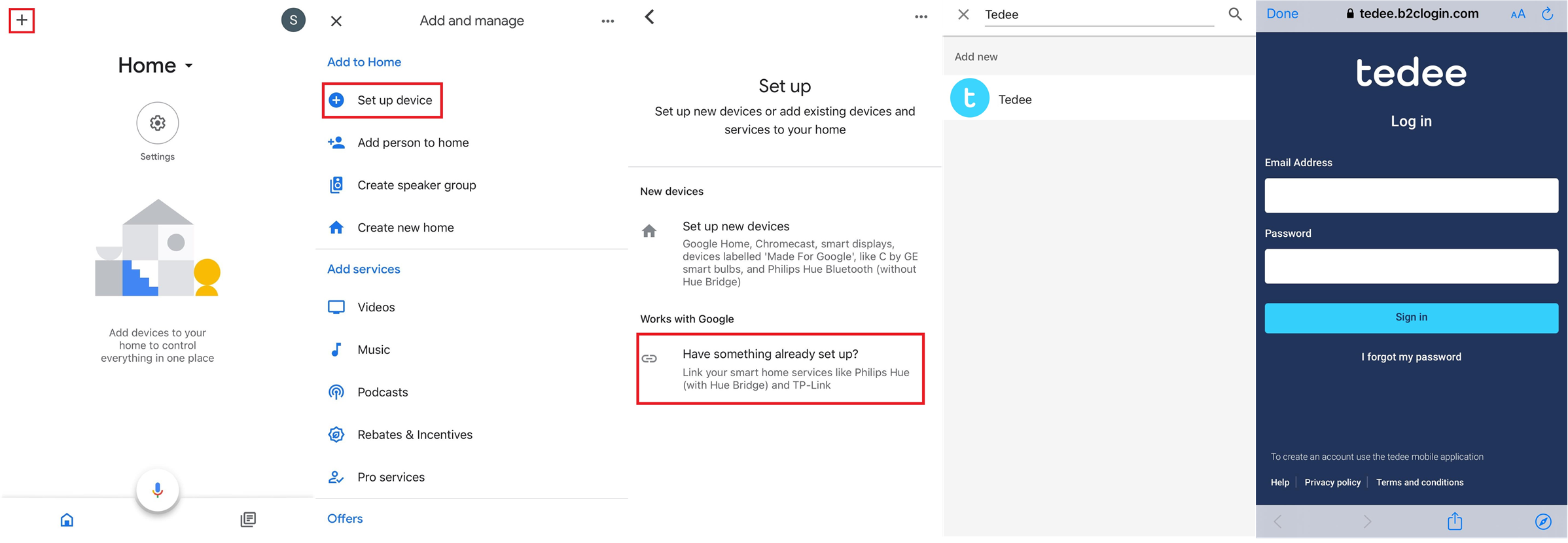 guide to adding tedee to google home