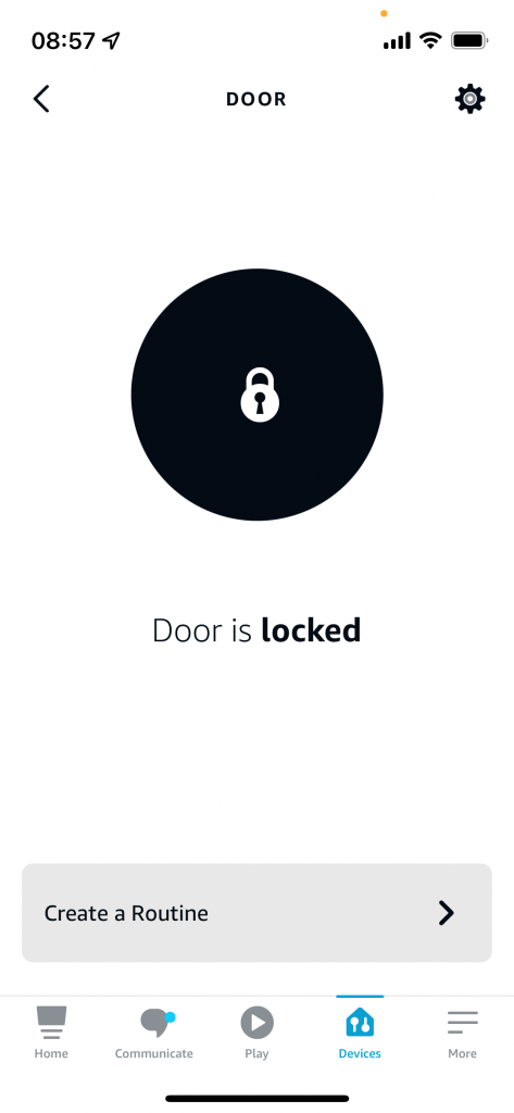 door is locked info in the alexa app