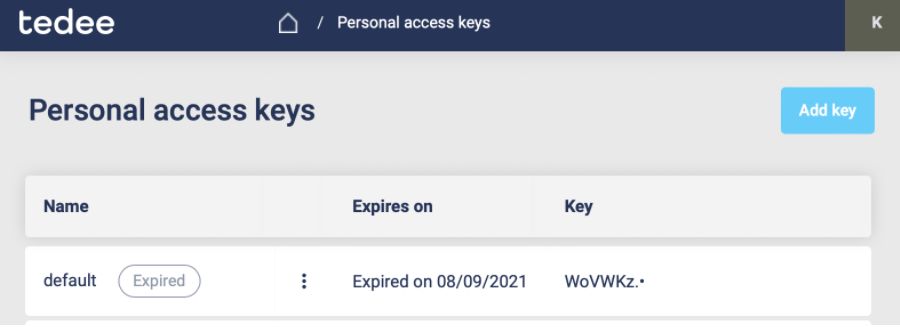personal access keys