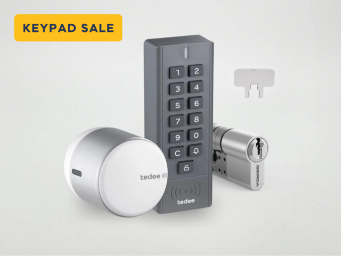 Tedee GO Cylinder Keypad Bundle (Silver/White)