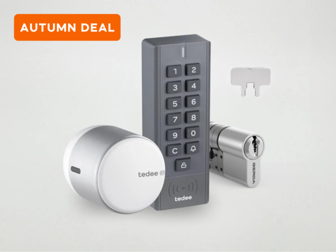 Tedee GO Cylinder Keypad Bundle (Sølv/hvid)