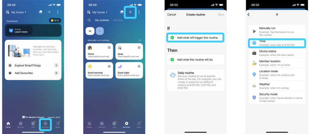 SmartThingsroutine 1