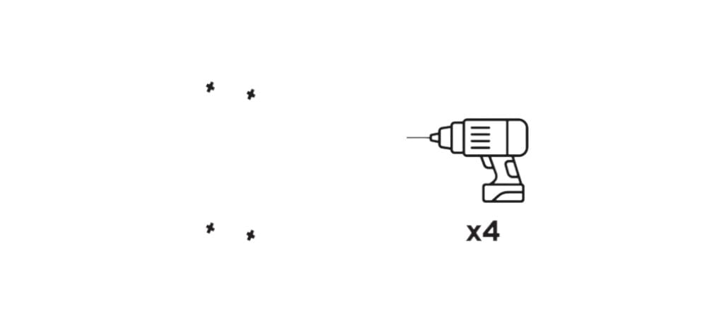 Soporte empotrado Tedee Keypad PRO 9 flushwallmountsetdrill Photoroom