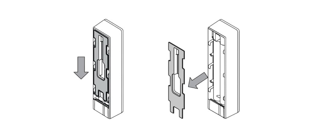 Soporte empotrado Tedee Keypad PRO 15 mountingplateremoval Photoroom