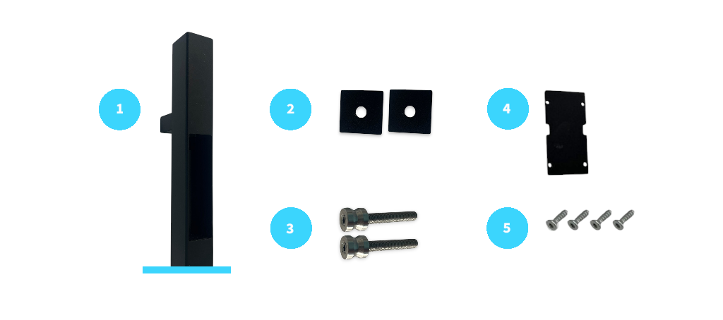 Tedee Keypad PRO Pull Bar 4 pull bar set Photoroom