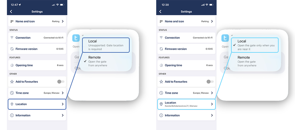 Mobile widgets: iOS 7 gate local options final